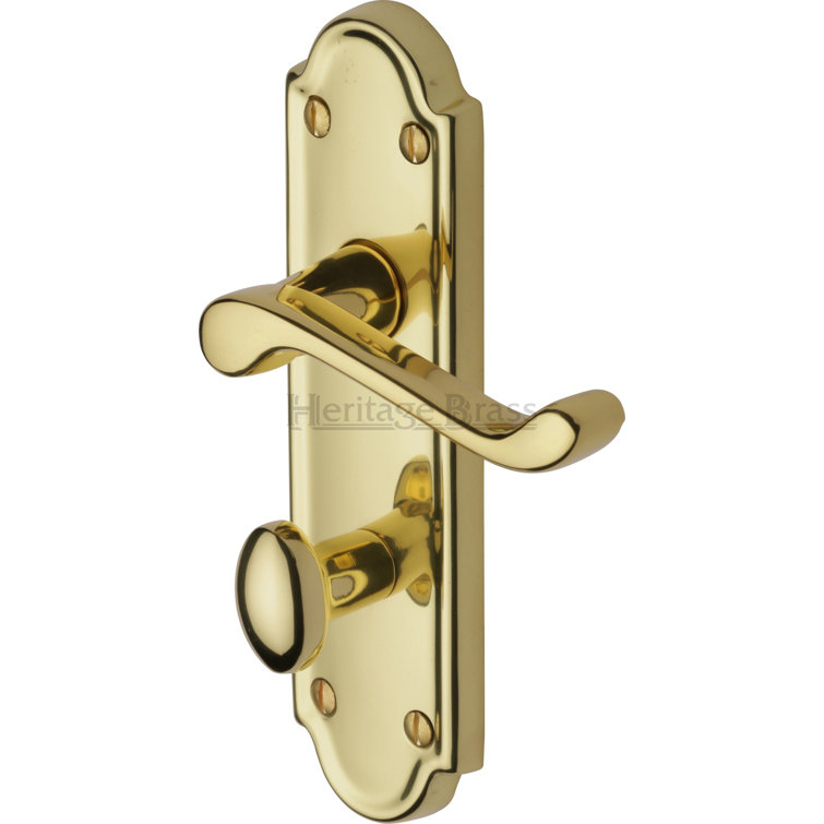 Heritage Brass Heritage Door Handle for Bathroom Meridian Design